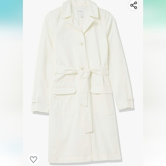 NWT Daily/Ritual Stretch Twill Trench Coat-Sweet Corn - Picture 2 of 14